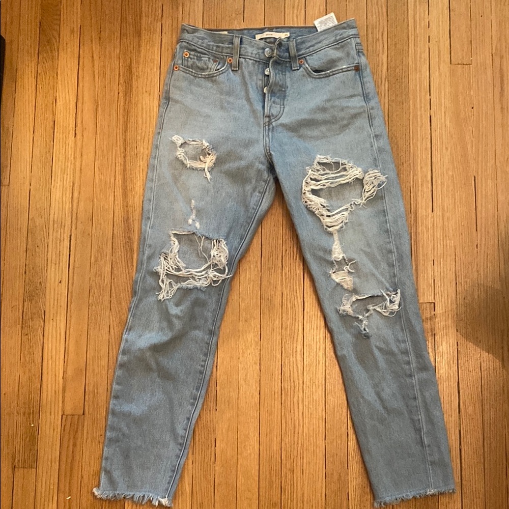 Distressed Levi’s Jeans